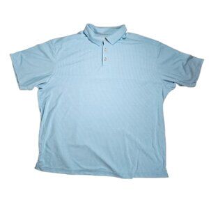 Tommy Bahama Blue Houndstooth Print Polo Shirt Men Size XXL Short Sleeve Big